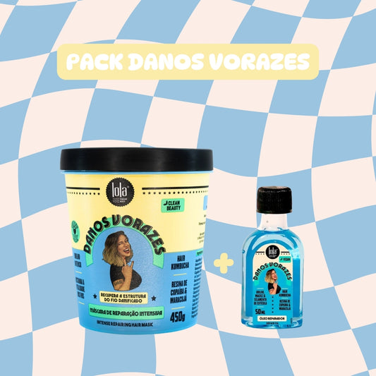 LOLA - Kit Danos Vorazes - Máscara 450gr  + Óleo 50ml