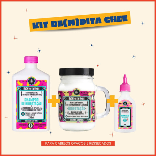 LOLA - KIT BE(M)DITA GHEE Hidratação  Banana e Aloe Vera
