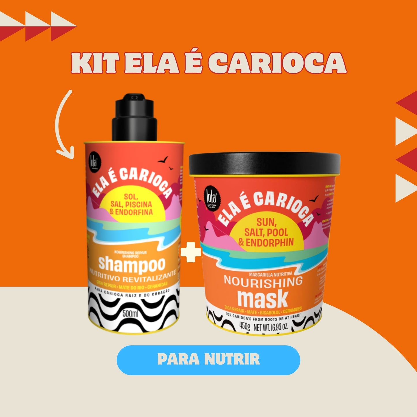 LOLA - Kit Ela É Carioca - Shampoo 500ml + Máscara 450gr