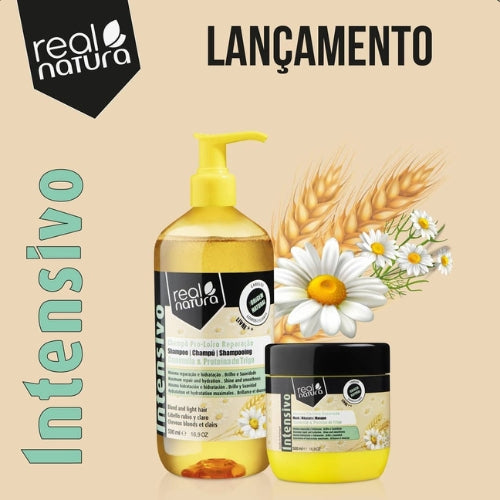 REAL NATURA - Kit Pro-Loiro - Shampoo 500ml + Máscara 500ml