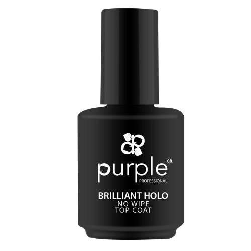 PURPLE - Brilliant Holo Top Coat Sem Goma 15ml P163