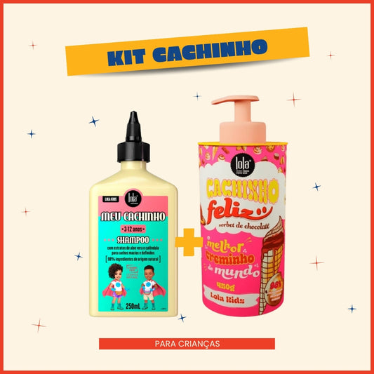 LOLA - Kit Cachinho - Shampoo Meu Cachinho 250ml  + Cachinho Feliz Sorbet de Chocolate 450gr