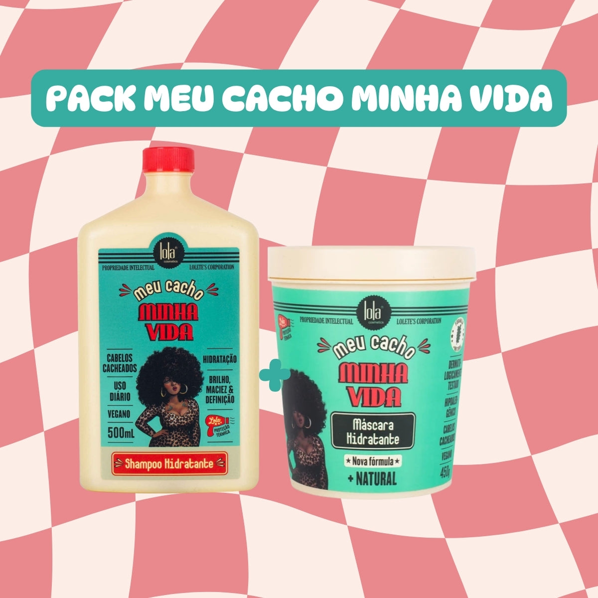 LOLA - KIT Meu Cacho Minha Vida - Shampoo 500ml + Máscara 450gr