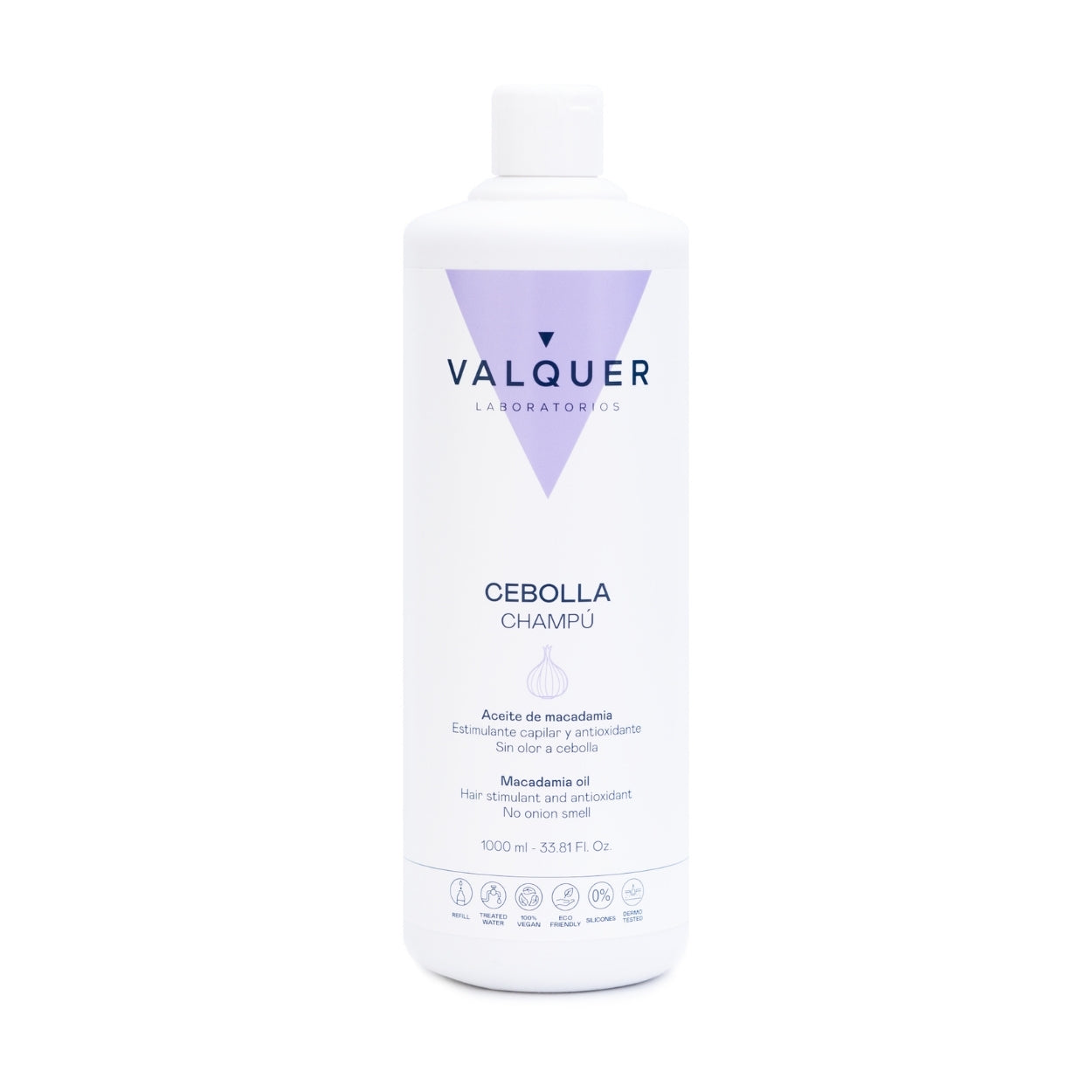 VALQUER - Shampoo Cebola, Anti-Oxidante, Estimulante Capilar, Oleo Macadamia 1000 ml