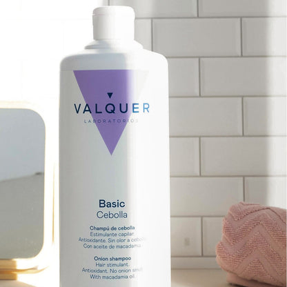 VALQUER - Shampoo Cebola, Anti-Oxidante, Estimulante Capilar, Oleo Macadamia 1000 ml