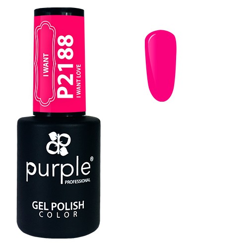 PURPLE - Verniz Gel Rosas 10ml I Want Love - P2188