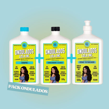LOLA - Kit Ondulados - Shampoo + Condicionador + Creme Texturizador