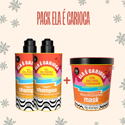 LOLA - Kit Ela É Carioca - 2 Shampoo 500ml c/ oferta  Máscara 450g