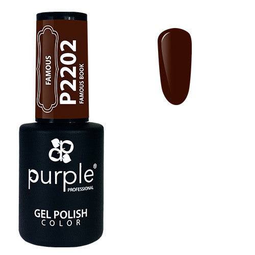 PURPLE - Verniz Gel Castanhos 10ml Famous Book - P2202