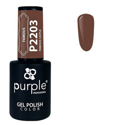 PURPLE - Verniz Gel Castanhos 10ml Famous Castle - P2203