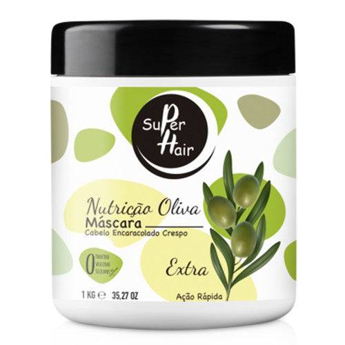 SUPER HAIR - Máscara Nutrição Oliva Caracóis Crespos 1000gr