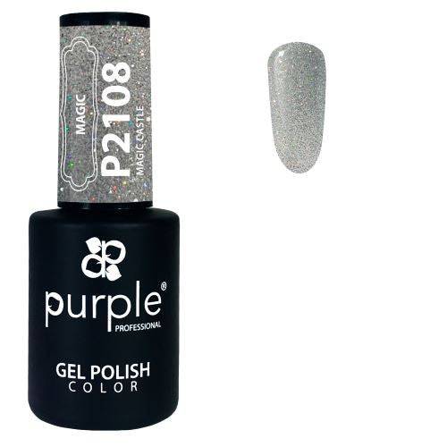 PURPLE - Verniz Gel Glitter 10ml Magic Castle - P2108