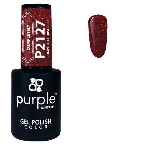 PURPLE - Verniz Gel Glitter 10ml Completely Obsessed - P2127