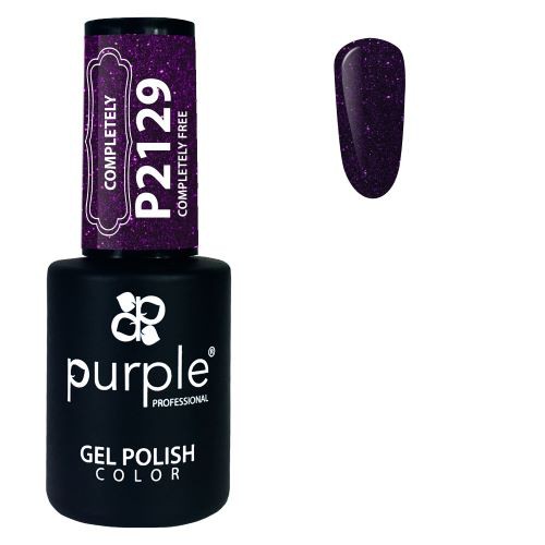 PURPLE - Verniz Gel Glitter 10ml Completely Free - P2129