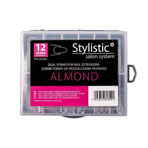 PALU – Cx Tips Dual Form Unhas Almond (Ponta Amendoa) 12 Tamanhos, 120un