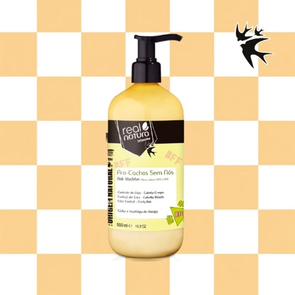 REAL NATURA - Kit Pro-cachos sem Nós - Shampoo 500ml + Modelador BFF 300ml