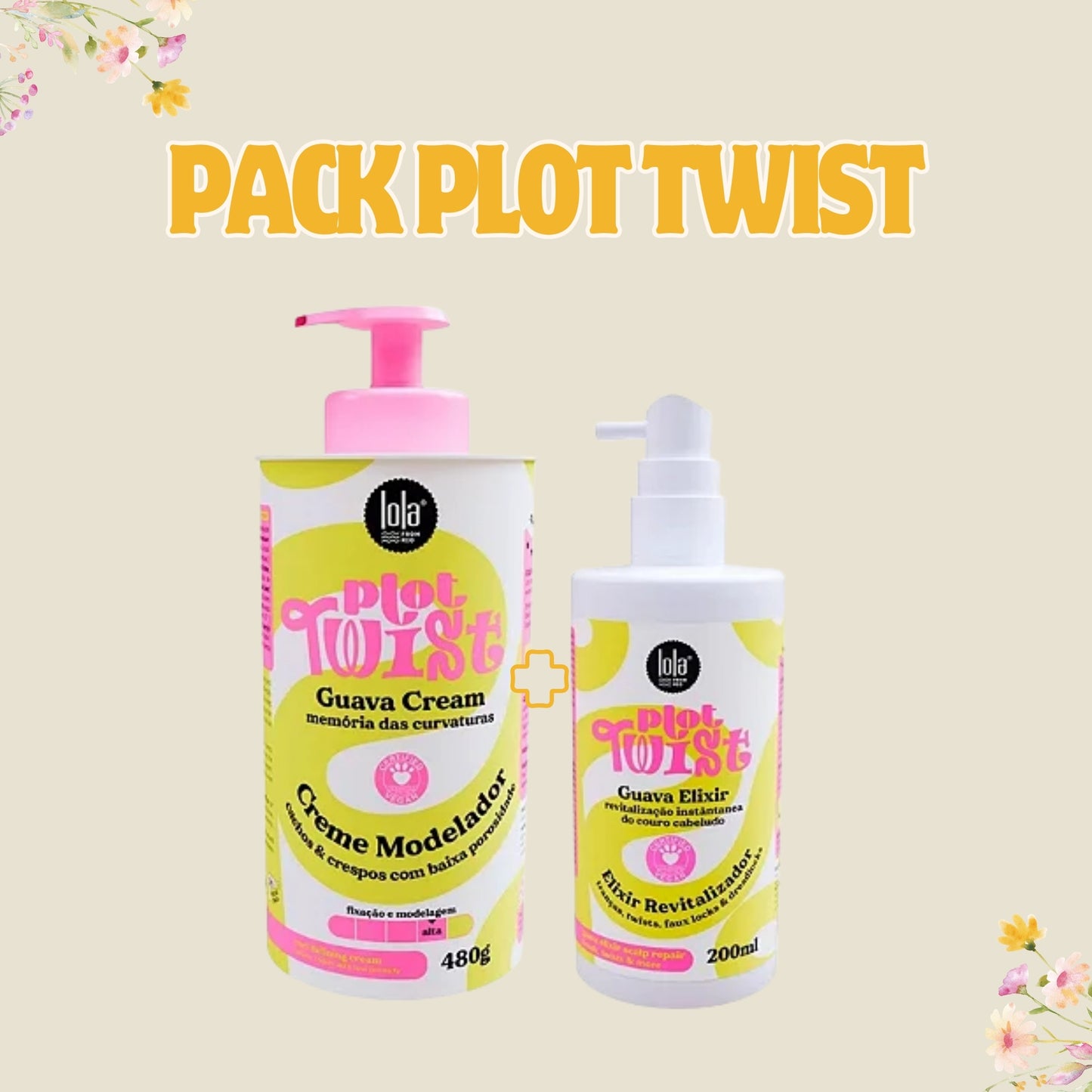 LOLA - Kit Plot Twist - Creme Modelador 480gr + Guava Elixir 200ml