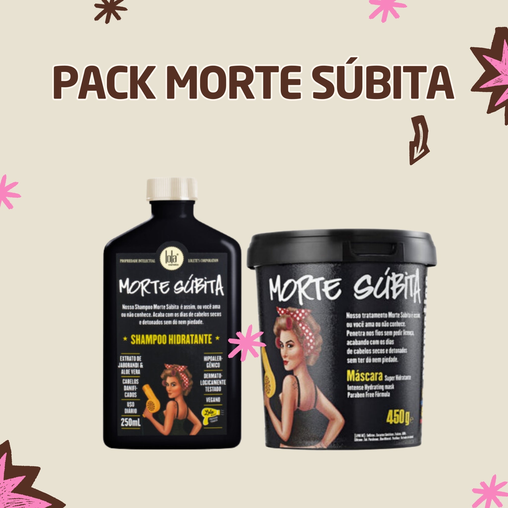 LOLA - Kit Morte Súbita - Shampoo 250ml + Máscara 450gr