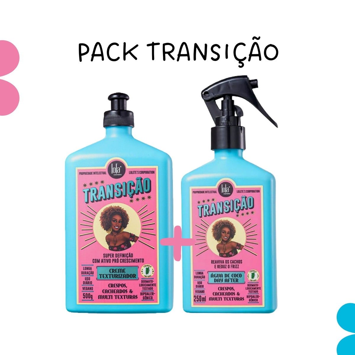 LOLA - Kit Transição - Creme Texturizador + Água de Coco