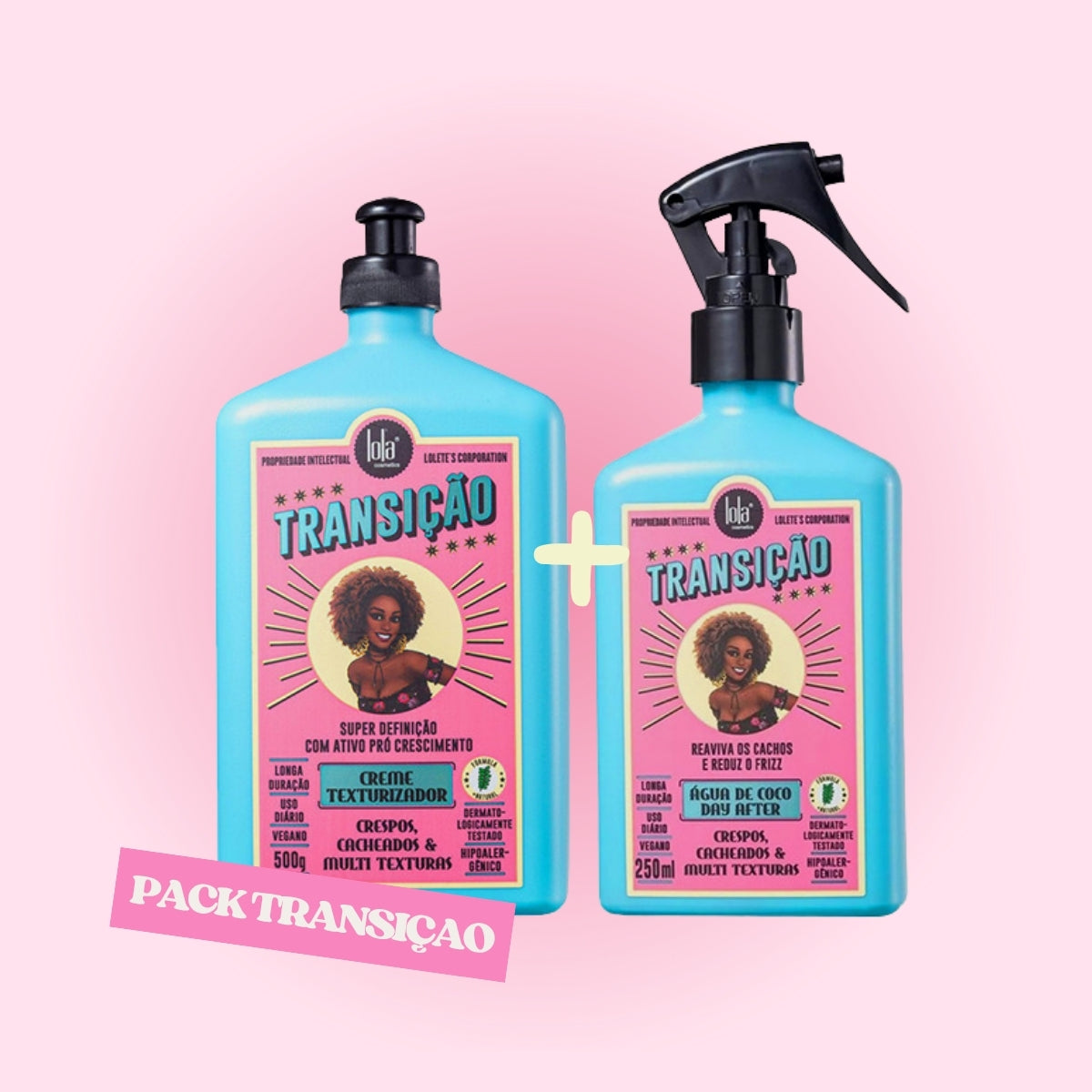 LOLA - Kit Transição - Creme Texturizador + Água de Coco