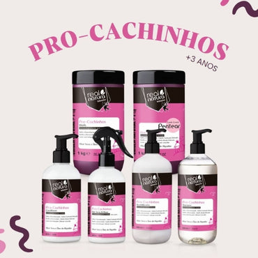 REAL NATURA - Kit Pro-Cachinhos - Shampoo 500ml + Creme de Pentear 1000ml