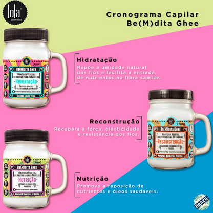 LOLA - BE(M)DITA GHEE - Máscaras Cronograma Capilar