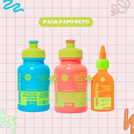 LOLA - Kit Papo Reto - Shampo 270ml + Condicionador 270ml + Óleo 50ml