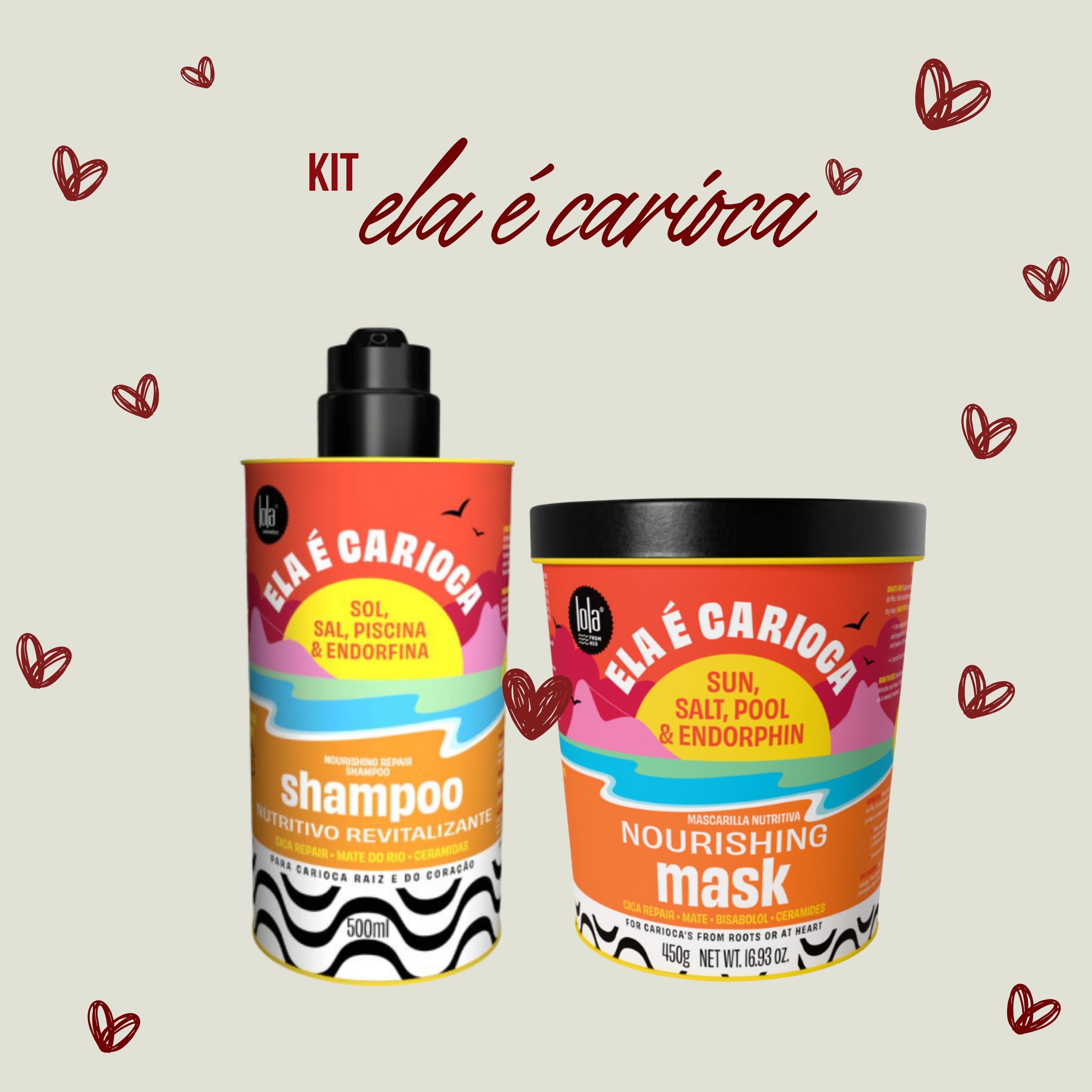 LOLA - Kit Ela É Carioca - Shampoo 500ml + Máscara 450gr
