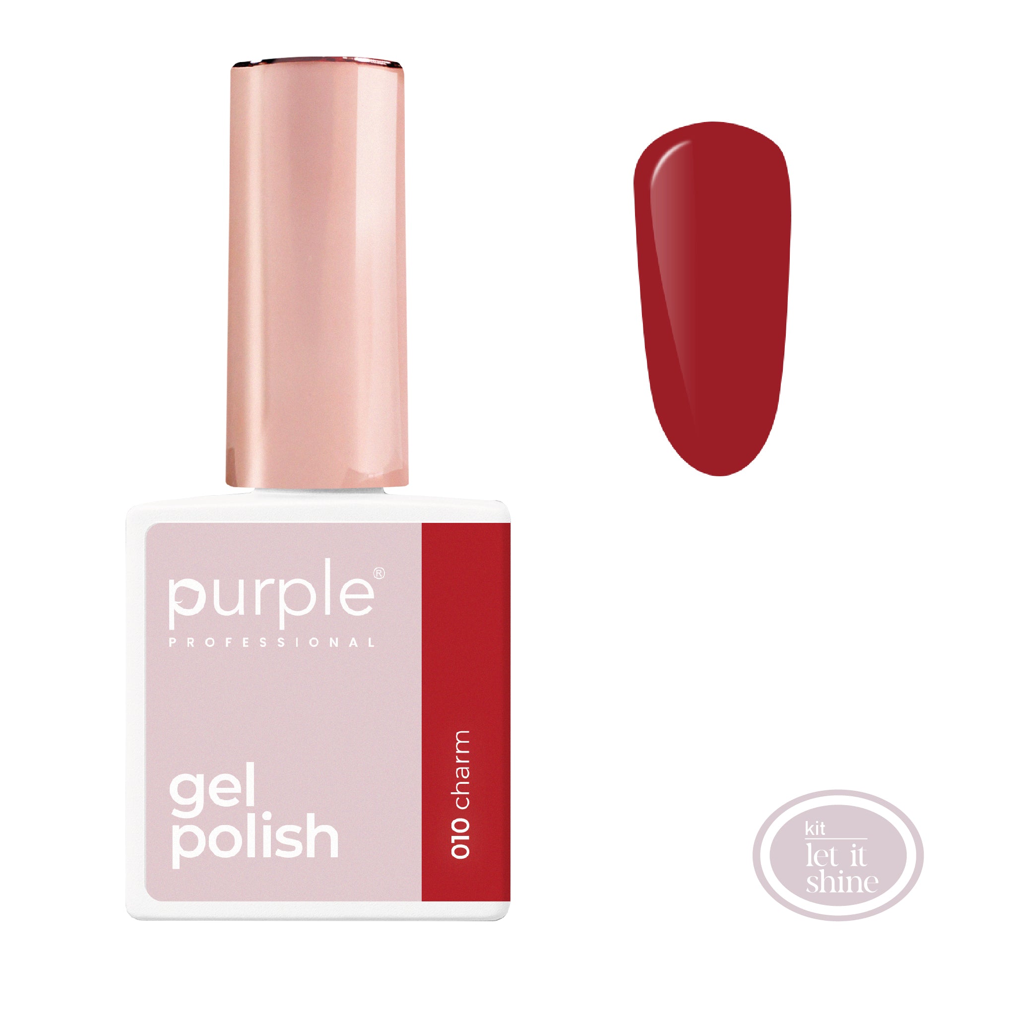 PURPLE - Verniz Gel Vermelho 10ml (Nova Embalagem) CHARM 010