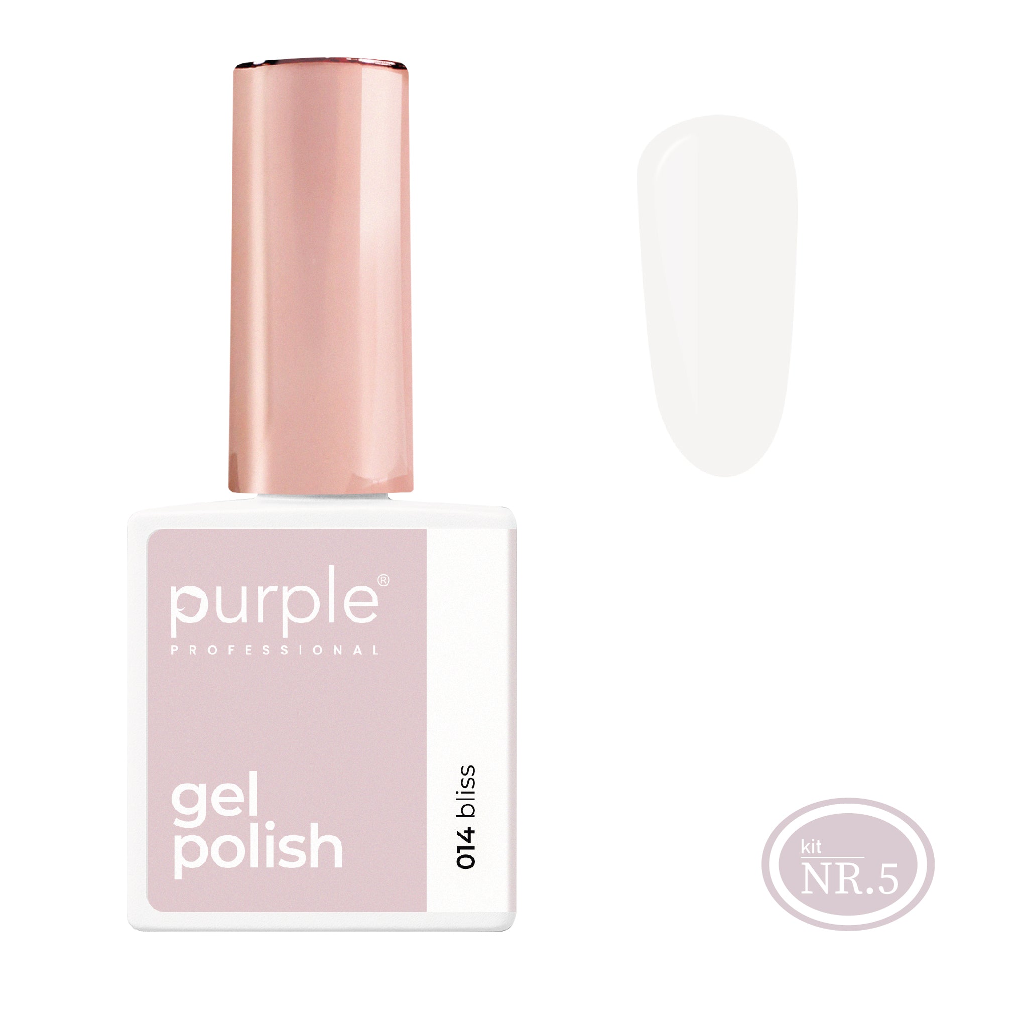 PURPLE - Verniz Gel Brancos, Cinzas e Pretos 10ml (Nova Embalagem) BLISS 014 (equivalente a P2138 Forever Queen)