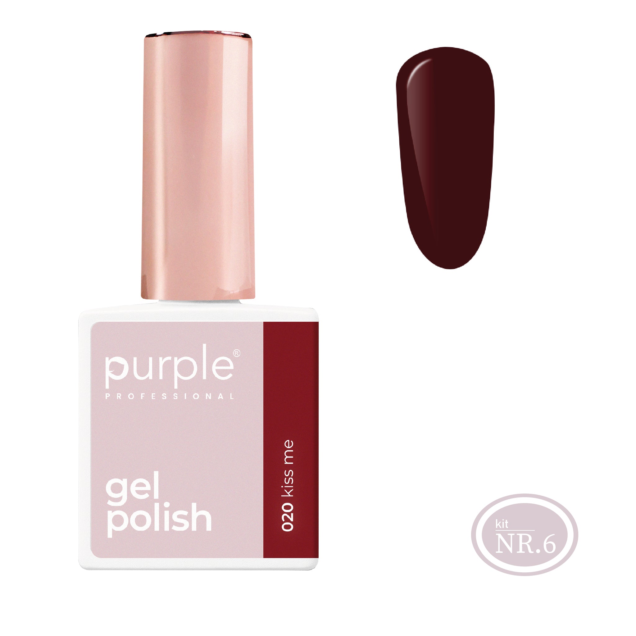 PURPLE - Verniz Gel Vermelho 10ml (Nova Embalagem) KISS ME 020 (equivalente a P2048 Love Barcelona )