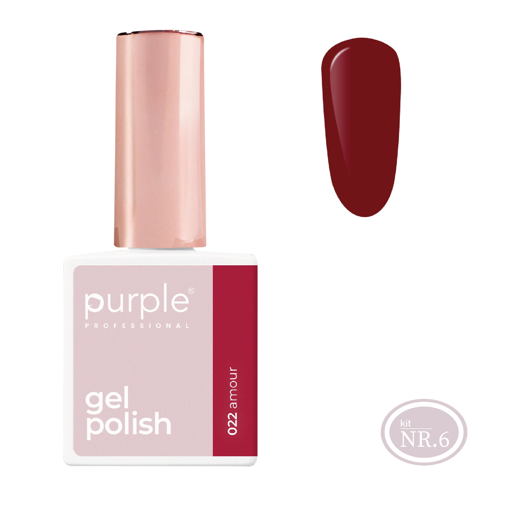 PURPLE - Verniz Gel Vermelho 10ml (Nova Embalagem) AMOUR 022 (equivalente a P2040 Love Paris )