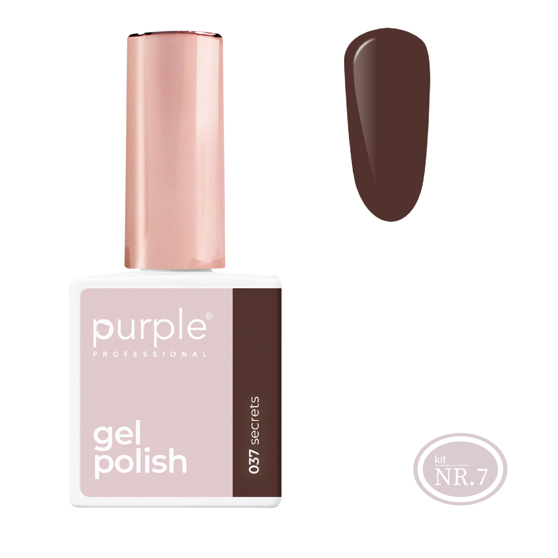 PURPLE - Verniz Gel Castanhos 10ml (Nova Embalagem) SECRETS 037 (equivalente a P2202 Famous Book)
