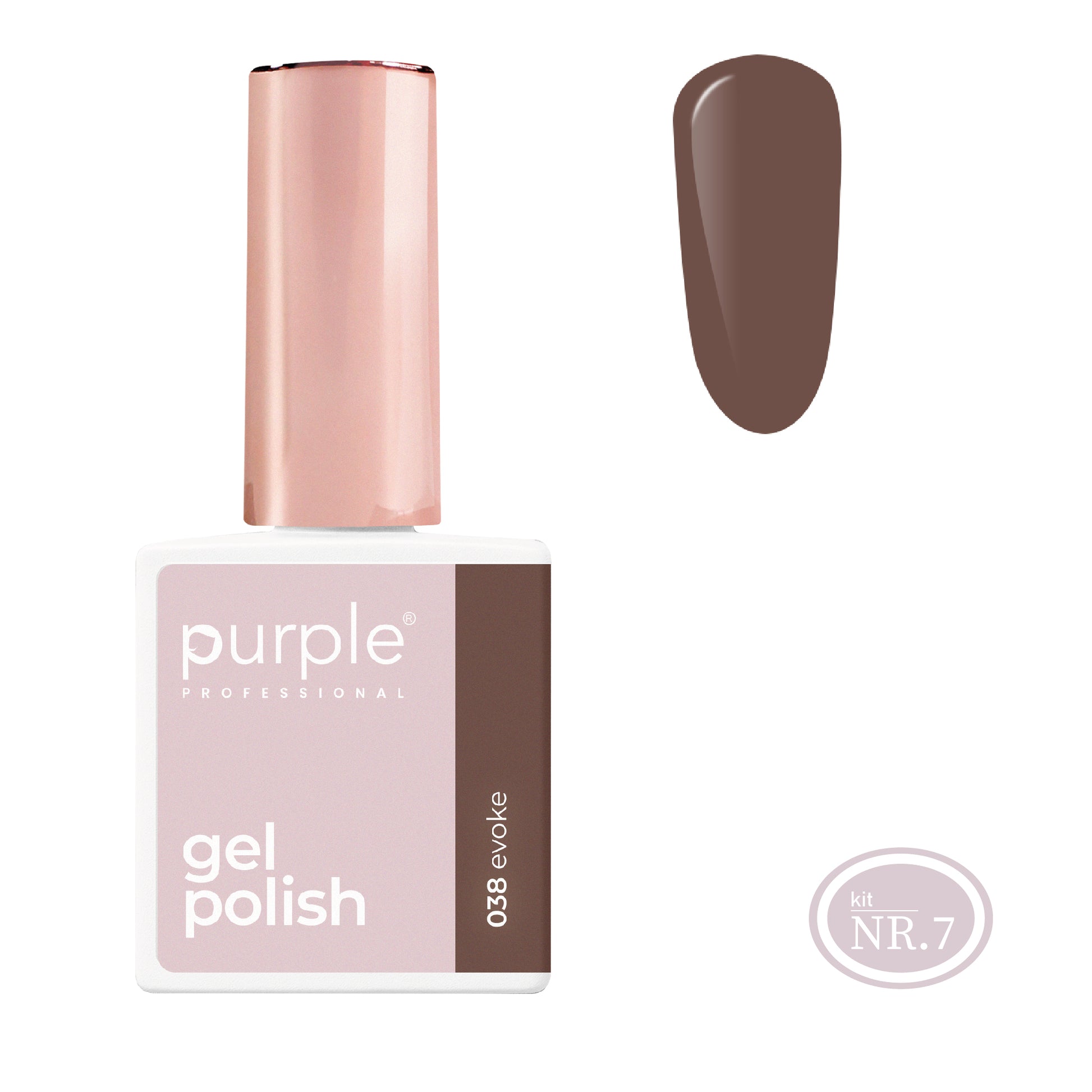 PURPLE - Verniz Gel Castanhos 10ml (Nova Embalagem) EVOKE 038 (equivalente a P2203 Famous Castle)