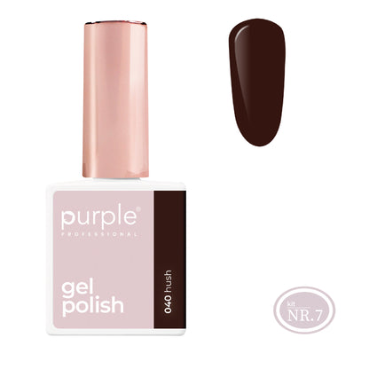 PURPLE - Verniz Gel Castanhos 10ml (Nova Embalagem) HUSH 040