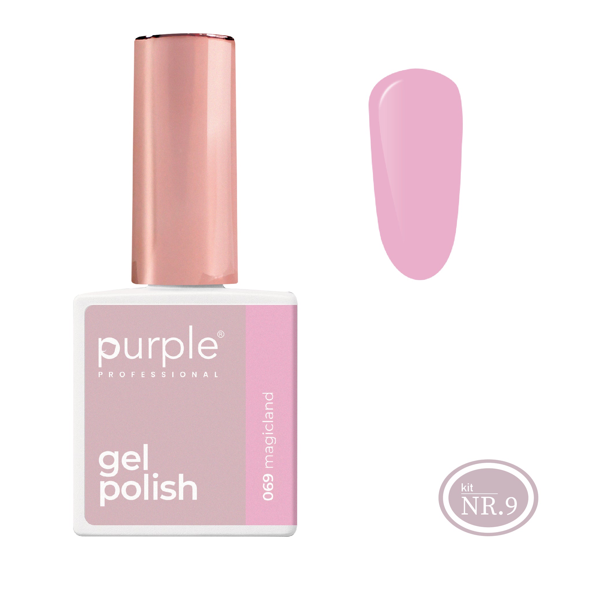 PURPLE - Verniz Gel Rosas 10ml (Nova Embalagem) MAGICLAND 069 ( equivalente a P2263 Baby BIB)