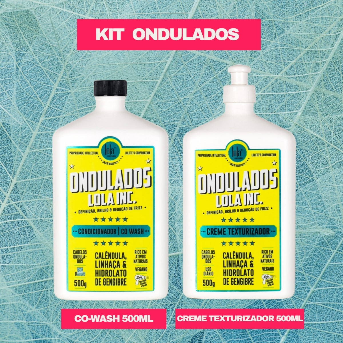 LOLA - Kit Ondulados - Co-Wash Condicionador 500ml + Creme Texturizador 500ml