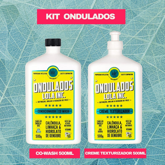 LOLA - Kit Ondulados - Co-Wash Condicionador 500ml + Creme Texturizador 500ml