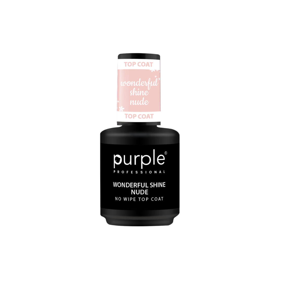 PURPLE - Wonderful Shine NUDE Top Coat Sem Goma 15ml - P462