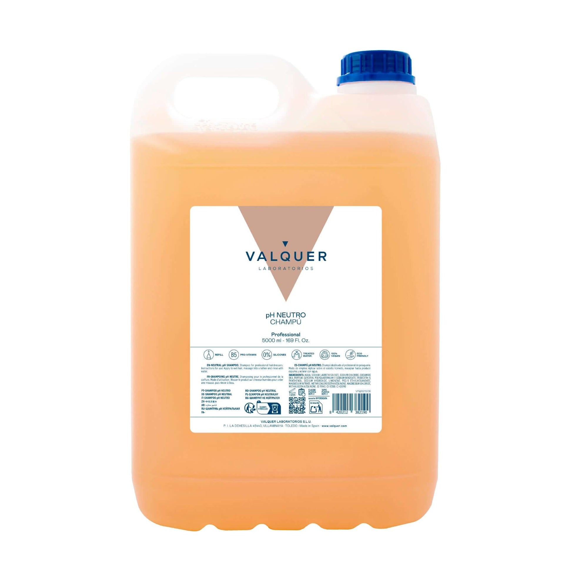 VALQUER - Shampoo pH Neutro, Revitalizante c/ Brilho, Pro-Vitamina B5 5000ml