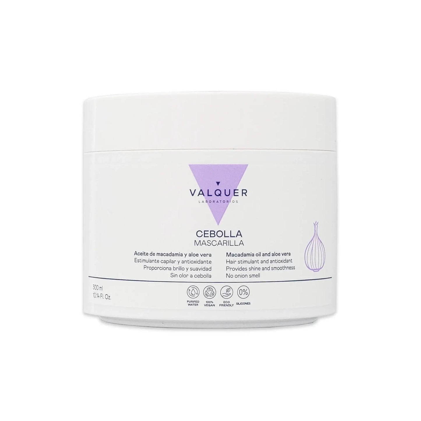 VALQUER - Máscara de Cebola, Anti-Oxidante p/ Cabelos Oleosos, 300ml