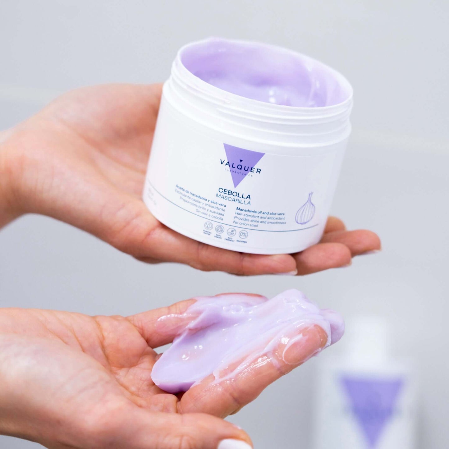 VALQUER - Máscara de Cebola, Anti-Oxidante p/ Cabelos Oleosos, 300ml