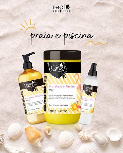 REAL NATURA - Kit Pro-Mar e Piscina - Shampoo + Máscara