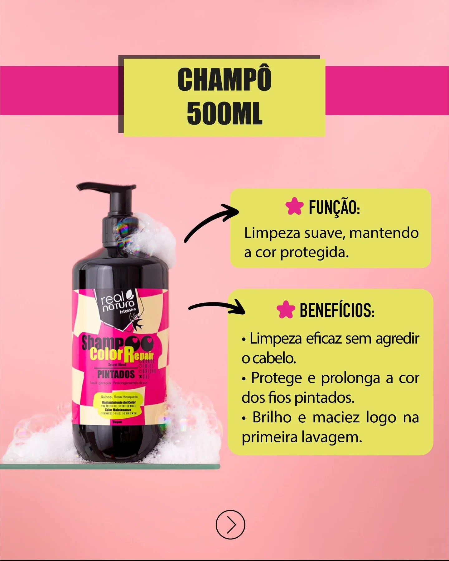 REAL NATURA - Kit Color Repair  - Shampoo 500ml + Leave-in 100ml