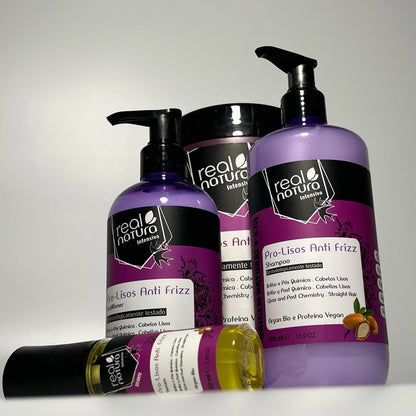 REAL NATURA - Kit Pro-Lisos - Shampoo 500ml + Condicionador  300ml
