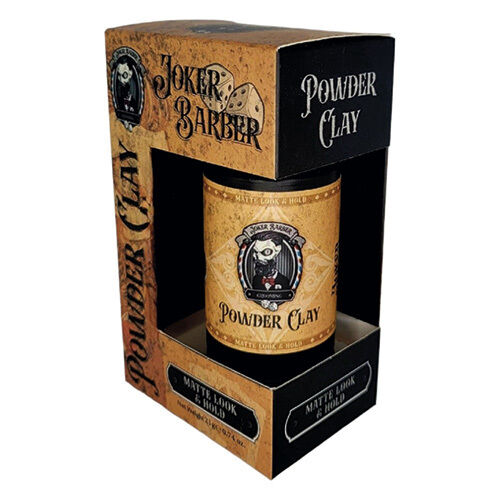 JOKER Barber - Cera em Pó Powder Clay, Forte, Mate, 21gr