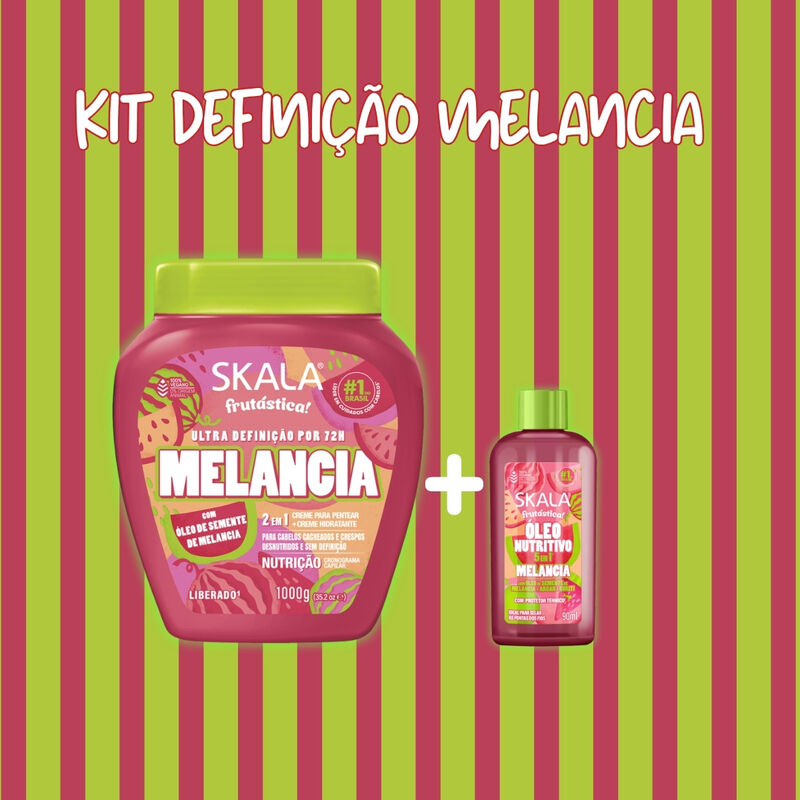SKALA - KIT Melancia - Creme de Tratamento 1000g + Óleo Capilar  90ml