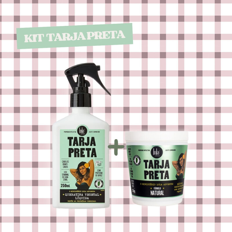 LOLA - Kit Tarja Preta - Queratina Vegetal 250ml + Máscara 230gr