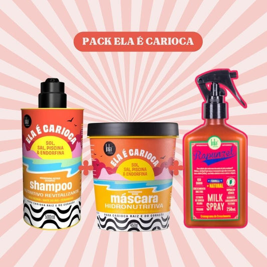 LOLA - Kit Ela É Carioca - Shampoo + Máscara C/ OFERTA Milk Spray