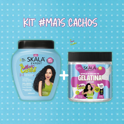 SKALA - KIT #Mais Cachos - Creme de Pentear 3 em 1 250g + Gelatina Capilar 1000g